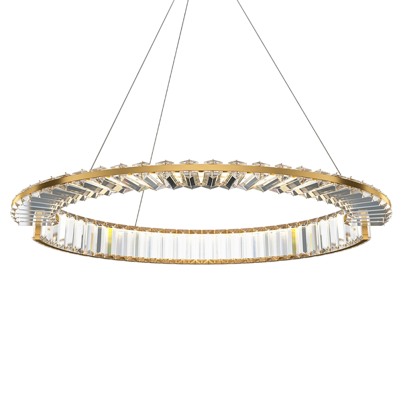 Люстра подвесная Krone 3000К 36Вт Латунь Прозрачный в Сочи | Loft Concept 