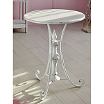 Столик белый кованный в прованском стиле Vaucluse варинант исполнения - 5 | Loft Concept в Сочи