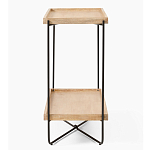 Консоль деревянной столешницей и полкой Wooden Table Top and Shelf варинант исполнения - 1 | Loft Concept в Сочи