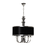 Люстра подвесная круглая с черным абажуром и чашей крепления в форме многогранника Natural Concepts варинант исполнения - 2 | Loft Concept в Сочи