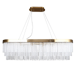 Люстра подвесная овальная со стеклянными трубками Nembus варинант исполнения - 1 | Loft Concept в Сочи