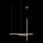 Люстра с 3-мя  пересекающимися цилиндрическими плафонами на тонких тросах Trumpet tube варинант исполнения - 7 | Loft Concept в Сочи