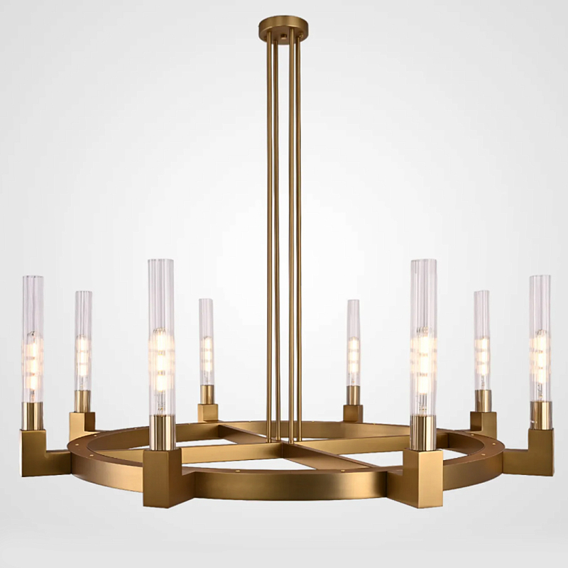 Люстра CANELLE Round Chandelier 8 Modern Brass Латунь в Сочи | Loft Concept 