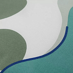 Подушка декоративная хлопковая мятного цвета с абстрактным принтом Elysian Flow Breeze варинант исполнения - 3 | Loft Concept в Сочи