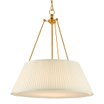 Подвесной светильник светодиодный с фактурным тканевым конусообразным абажуром White Fabric Lampshade варинант исполнения - 3 | Loft Concept в Сочи