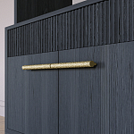 Стеллаж Primo с ящиками Черный дуб  варинант исполнения - 5 | Loft Concept в Сочи