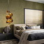 Люстра креативная из дисков цвета латунь Constellation Light and Style варинант исполнения - 3 | Loft Concept в Сочи