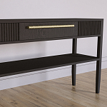 Дизайнерская Консоль с полкой и ящиком Primo Темный орех варинант исполнения - 3 | Loft Concept в Сочи