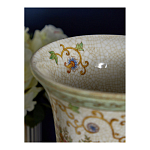 Ваза из фарфора на бронзовом основании Turquoise Blooming Garden варинант исполнения - 7 | Loft Concept в Сочи