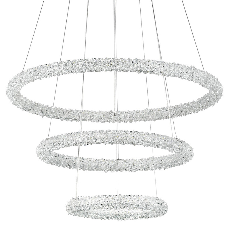 Многоярусная кольцевая люстра с хрустальным декором Gilbertine Crystal Ring Chandelier Хром Прозрачный Многоярусная кольцевая люстра с хрустальным декором Gilbertine Crystal Ring Chandelier Хром Прозрачный в Сочи | Loft Concept