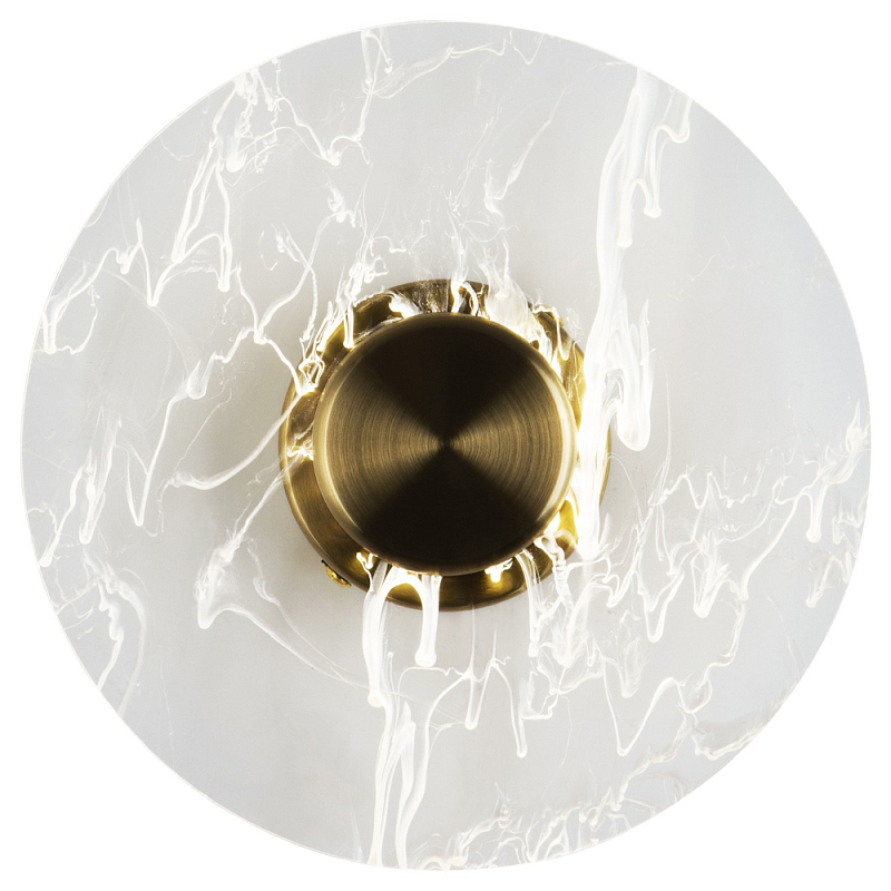 Бра в форме диска Loggia White Smoke Acrylic Wall Lamp Латунь Белый Прозрачное Стекло Бра в форме диска Loggia White Smoke Acrylic Wall Lamp Латунь Белый Прозрачное Стекло в Сочи | Loft Concept