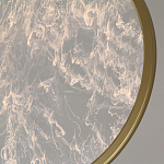 Светодиодный подвесной светильник круглой формы с металлической рамой золотого цвета Marble Glow 47 варинант исполнения - 4 | Loft Concept в Сочи