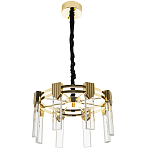 Люстра с прямоугольными хрустальными плафонами Glass Rectangles Gold Chandelier 46 варинант исполнения - 2 | Loft Concept в Сочи