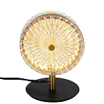 Настольная лампа с плафоном из рельефного стекла Peony Glass Bronze  варинант исполнения - 1 | Loft Concept в Сочи