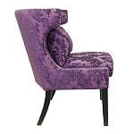 Полукресло с мягкой обивкой из жаккарда на 4-х ножках из массива березы Baroque Armchair violet варинант исполнения - 1 | Loft Concept в Сочи