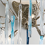 Бра с ветвистым каркасом из металла и подвесками из стекла Droplet Chandelier варинант исполнения - 3 | Loft Concept в Сочи