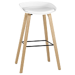 Барный стул на ножках из натурального дерева Boras White варинант исполнения - 1 | Loft Concept в Сочи