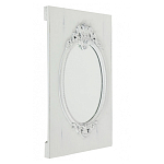 Зеркало белое овальное в прямоугольной деревянной раме с легкими потертостями White Provence варинант исполнения - 2 | Loft Concept в Сочи