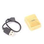 Зажигалка электронная с накладкой из натурального камня Содалит и с USB проводом для зарядки Stone Lighters варинант исполнения - 4 | Loft Concept в Сочи