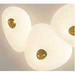 Потолочный светильник с тремя овальными матовыми плафонами TRIDalmen варинант исполнения - 4 | Loft Concept в Сочи