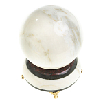 Шар декоративный на подставке из натуральных камней Змеевик и Мрамор Белый Natural Stone Spheres 10.5 см варинант исполнения - 1 | Loft Concept в Сочи