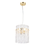 Подвесной светильник цилиндрической формы с текстурными стеклянными элементами Textured Glass Chandelier варинант исполнения - 2 | Loft Concept в Сочи