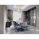 Люстра с двумя кольцами цвета хром и прозрачными хрустальными шарами по периметру Sacramento Transparent Balls Chandelier варинант исполнения - 11 | Loft Concept в Сочи