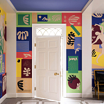 Обои ручная роспись в стиле Арт-деко Jazz Special Colourway on dyed silk with embroidery варинант исполнения - 2 | Loft Concept в Сочи