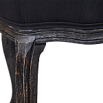 Кресло низкое в стиле прованс Черный Лен Louis French Armchair  варинант исполнения - 4 | Loft Concept в Сочи