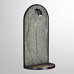 Настенный светильник зеленого цвета с черной рамкой овальной формы с полкой Herbarium  варинант исполнения - 1 | Loft Concept в Сочи