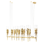 Люстра подвесная прямоугольная с 10-ю цилиндрическими плафонами LIAISON варинант исполнения - 1 | Loft Concept в Сочи