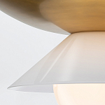 Подвесной светильник латунного цвета с конусовидным белым плафоном Quintiesse варинант исполнения - 10 | Loft Concept в Сочи