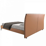 Кровать двуспальная коричневая из экокожи Modern Look варинант исполнения - 4 | Loft Concept в Сочи