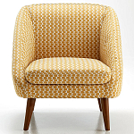 Кресло желтое с принтом Pauley Yellow Armchair варинант исполнения - 3 | Loft Concept в Сочи