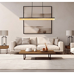 Подвесной светильник линейный из натурального камня Perfection of Geometry варинант исполнения - 8 | Loft Concept в Сочи