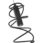Бра светодиодное из металла со спиральным декоративным элементом черное Metal Spiral варинант исполнения - 2 | Loft Concept в Сочи