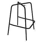 Барный стул со спинкой и подлокотниками на 4-х металлических ножках Douglas Rhombus Серый Велюр варинант исполнения - 5 | Loft Concept в Сочи