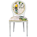 Стул светло-серый из натурального бука с изображением птиц и цветов Blooming Birds варинант исполнения - 1 | Loft Concept в Сочи