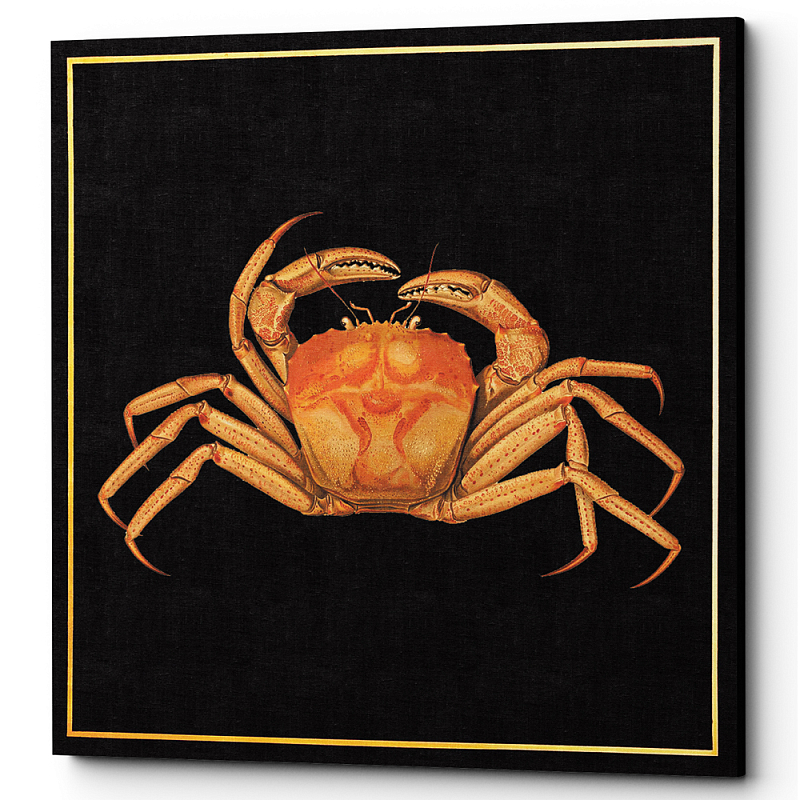 Постер Running Crab Poster Черный Оранжевый в Сочи | Loft Concept 