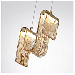 Подвесной светильник волнистой формы из фактурного стекла Wave варинант исполнения - 5 | Loft Concept в Сочи