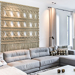 Панно на стену плетеное Макраме бежевый цвет  варинант исполнения - 12 | Loft Concept в Сочи