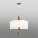 Люстра на штанге с белым круглым плафоном на бронзовом основании с вертикальным декором из металлических трубок Sohne варинант исполнения - 2 | Loft Concept в Сочи