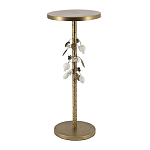 Столик золотистый с цветочной композицией на основании Forest Fairy Tale варинант исполнения - 3 | Loft Concept в Сочи