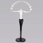 Торшер черно-белая статуэтка Девушка Girl Carries Light Balls варинант исполнения - 4 | Loft Concept в Сочи