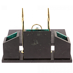 Настольный письменный набор из змеевика с часами Successful Leader варинант исполнения - 3 | Loft Concept в Сочи