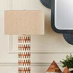 Настольная лампа с узором вдоль колоннообразного основания Brick Surface варинант исполнения - 4 | Loft Concept в Сочи