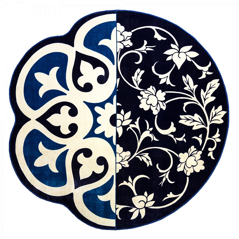 Ковер Seletti Hybrid Andria Синий Белый в Сочи | Loft Concept 