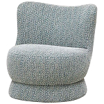 Дизайнерское мягкое кресло без подлокотников в голубой пестрой обивке Roux Armchair варинант исполнения - 1 | Loft Concept в Сочи