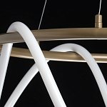 Люстра подвесная круглая золотого цвета с белыми изогнутыми световыми линиями Luke Lampco Tracer Lamp варинант исполнения - 10 | Loft Concept в Сочи