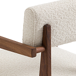 Кресло обеденное Alcove White Boucle из массива ореха варинант исполнения - 6 | Loft Concept в Сочи